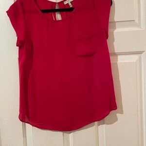 Joie Hot Pink Short-Sleeve Blouses